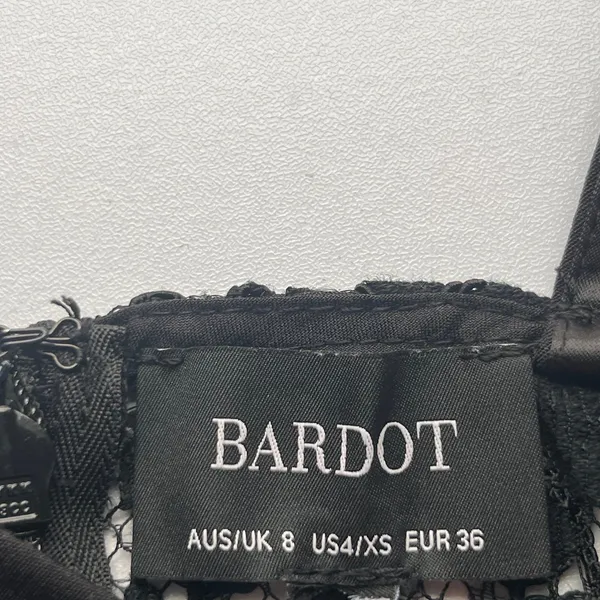 Bardot Black Lace Bodice Fitted Corset Midi Dress – US 4 / XS - Image 5