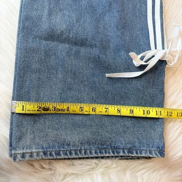 Edikted Ribbon Washed Low Rise Baggy Jeans Size XL - Image 12