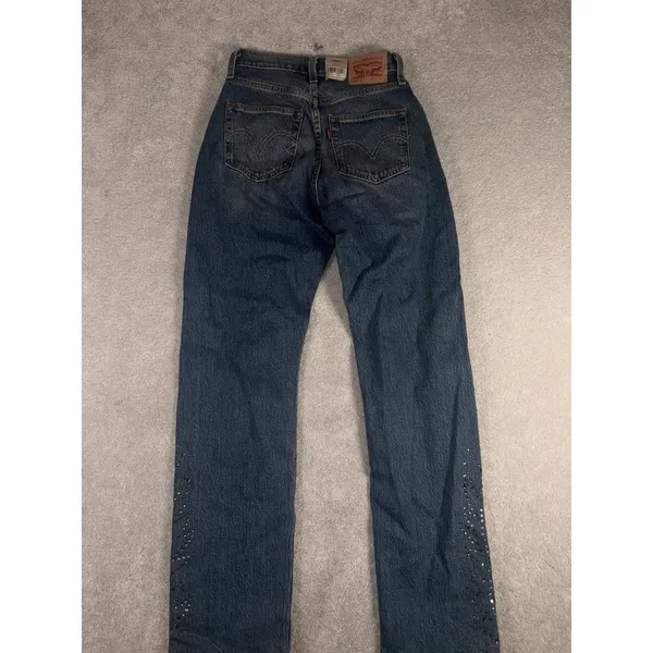 levis 501 curve jeans bedazzled designed jeans nwt 24x30 - Image 7