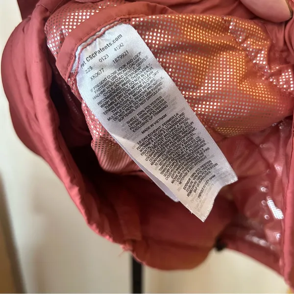 Columbia Puffer Jacket Omni-Heat Insulated Full Zip‎ Up Coat Salmon Pink Size XS - Image 9