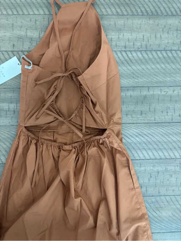 Universal Thread Rust Orange Halter Mini Dress - Image 3