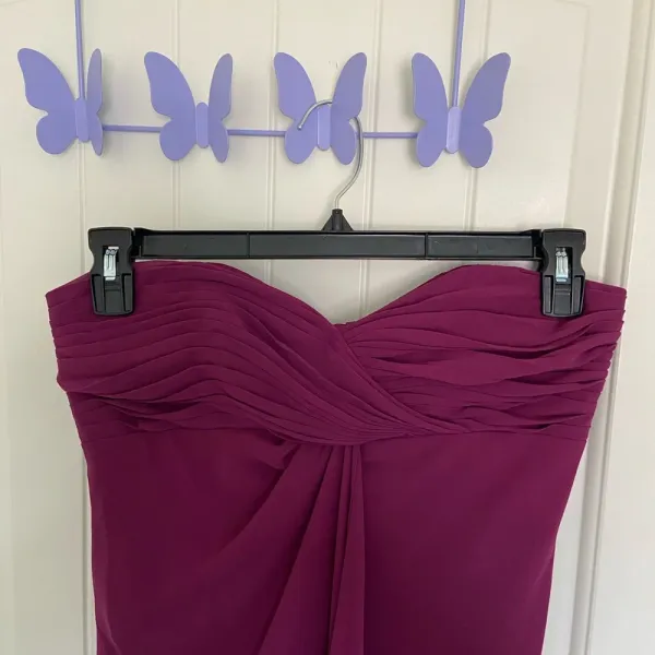 EUC | David’s‎ Bridal women’s strapless midi dress — size 6 - Image 2