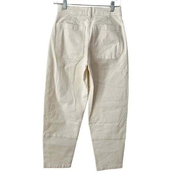 NWD Everlane The Utility Barrel Pant in Bone Crop Wide Leg Denim Jeans Size 2 - Image 5