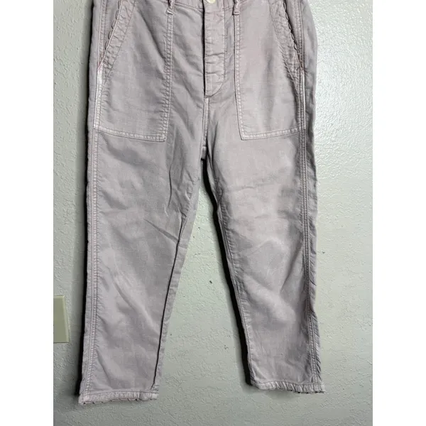 The Great. The Ric Rak Pant size 24 Blush Pink Cropped Utility Scalloped Trim - Image 7