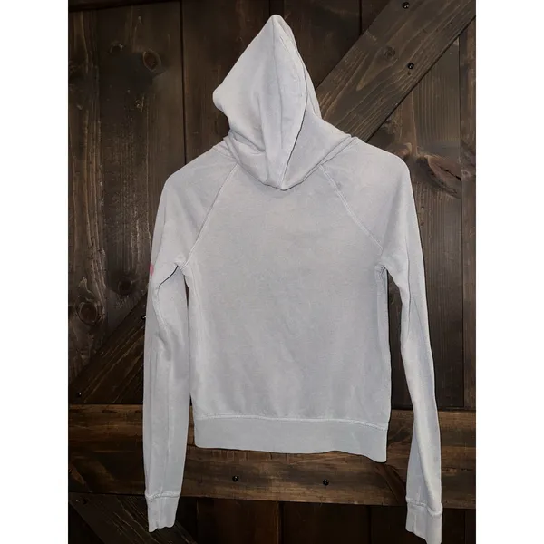 Victoria's Secret Y2K VTG XS PINK Rare Rainbow Love Gray Zip Hoodie Jacket 2012 - Image 5