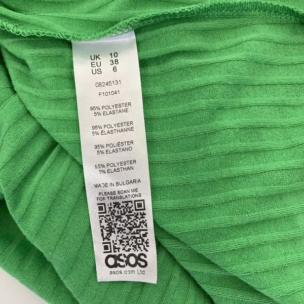 ASOS Dress 6 Green Short Sleeve Casual Preppy Minimalist Spring - Image 5