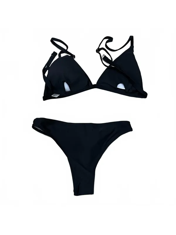 OMKAGI Black Triangle Bikini Set Swimwear Size S NWT - Image 3