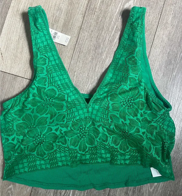 Lace Waffle Longline Aerie Holiday Bralette - Image 4