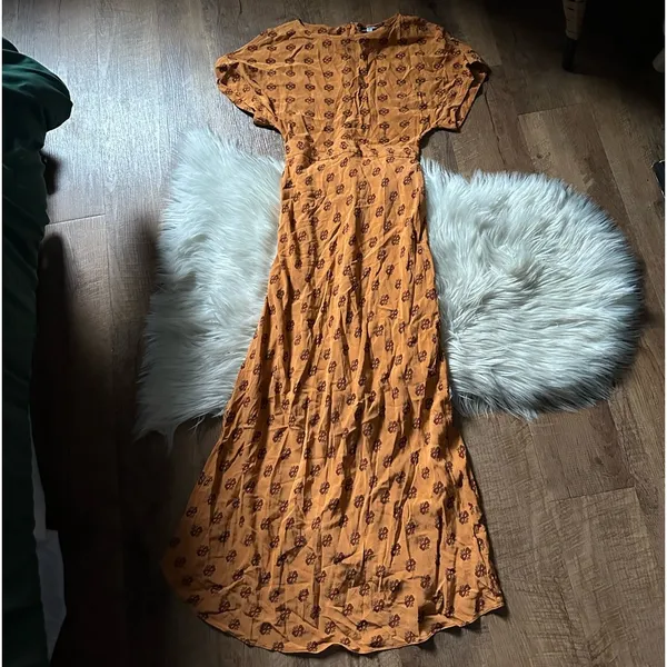 & OTHER STORIES Short Sleeve Printed Maxi Dress - Image 4