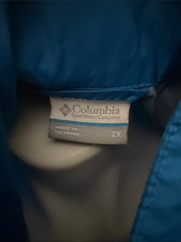Columbia Women's Bright Blue Hooded Shell Jacket - Image 2