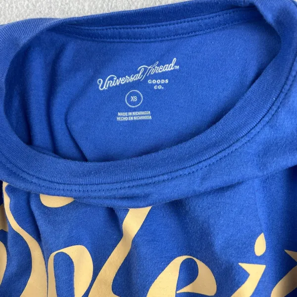 Universal Thread Graphic T Blue Yellow Le Soleil xs Short Sleeves - Image 4