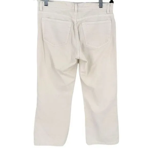 Polo Ralph Lauren Women's Mid-Rise Cropped Kelly Jean Off White Size 8 wide leg - Image 4