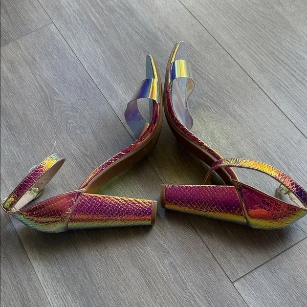 BAMBOO Multicolor Iridescent Heels - Image 4