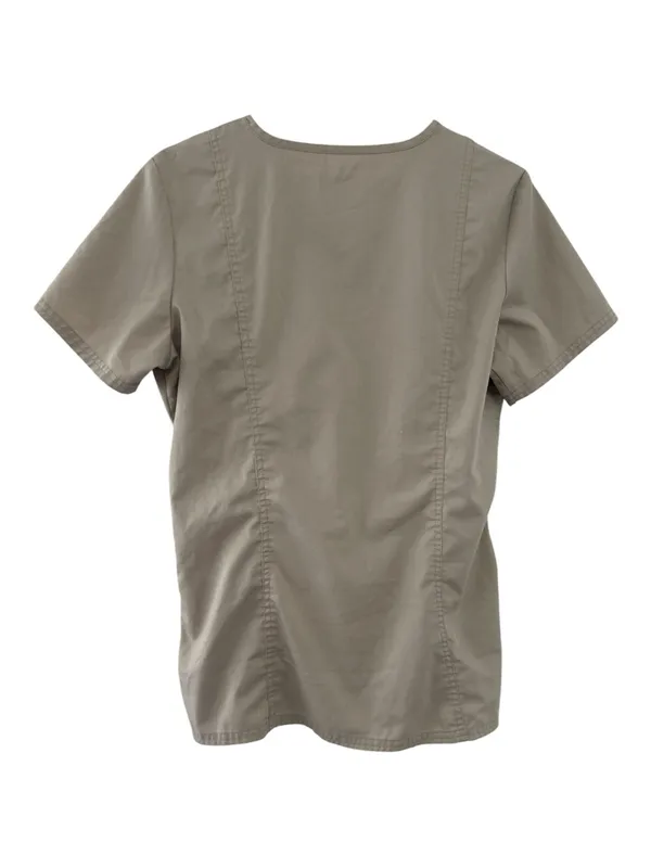 Cherokee Tan V-Neck Scrub Top Medium Medical Scrubs workwear doctor stretch - Image 2