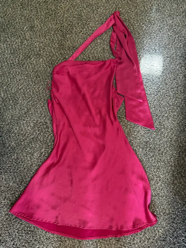 Altar'd State Pink Satin Mini Dress - Image 2