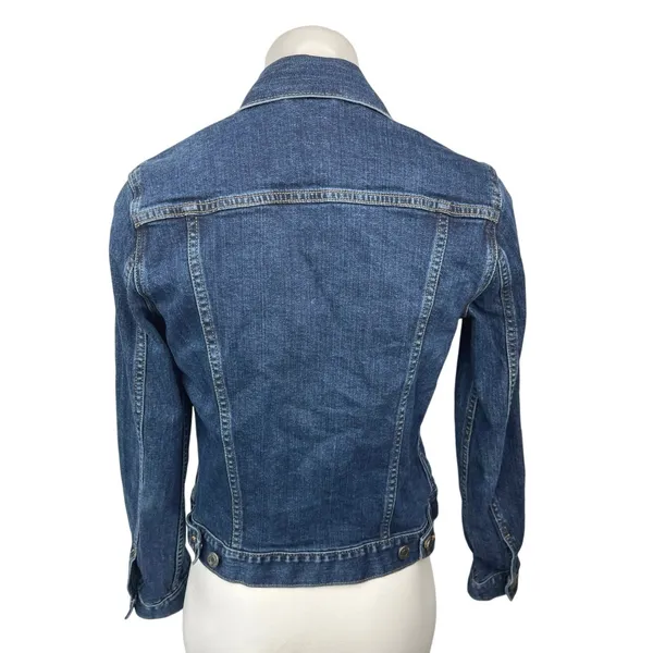 Gap Women's Blue Denim Button Down Long Sleeve Collar Jean Coat Jacket Size XS - Image 2