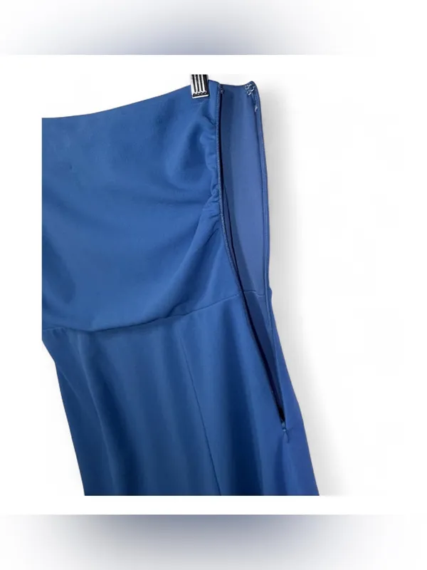 Lulus Women’s Elegant Allure Slate Blue One-Shoulder Sleeveless Midi Dress Size - Image 10