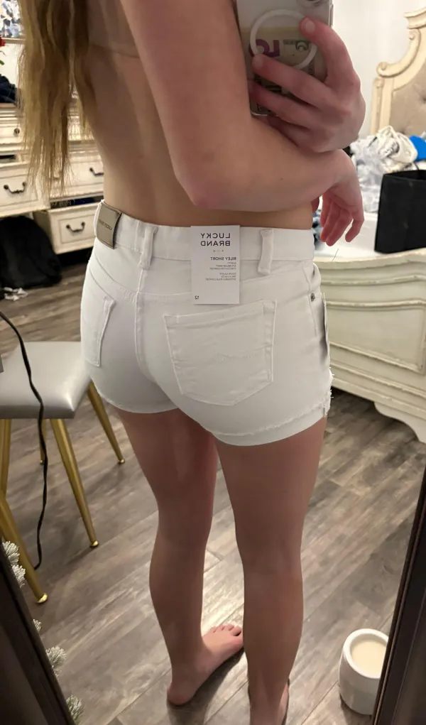 White Jean Shorts - Image 2