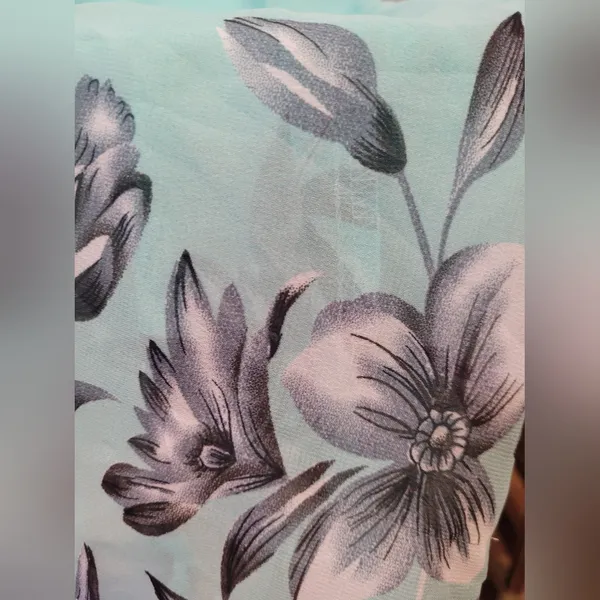 Floral Halter Maxi Dress - Teal, Size M - Image 14