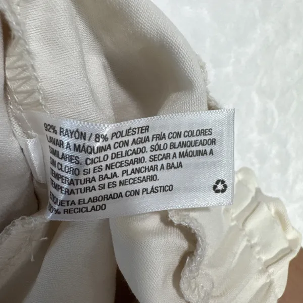 A New Day Pull-On Pants Cream Boho Coastal Resortwear Minimalist Vacation Size M - Image 4
