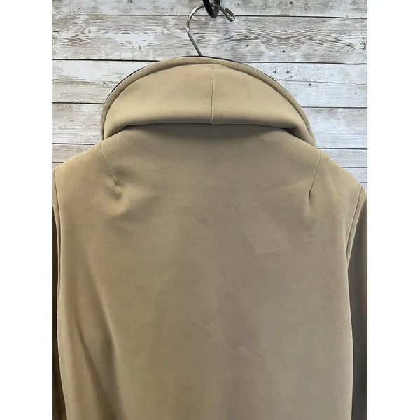 Vintage 60s-70s Womens 18 Coat Mod Tan Faux Suede‎ Peter Pan Collar A-Line USA - Image 14