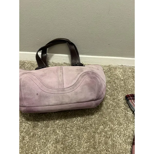 Y2K Vintage Rare Coach Lavender Soho Suede Tote 2004 - Image 13