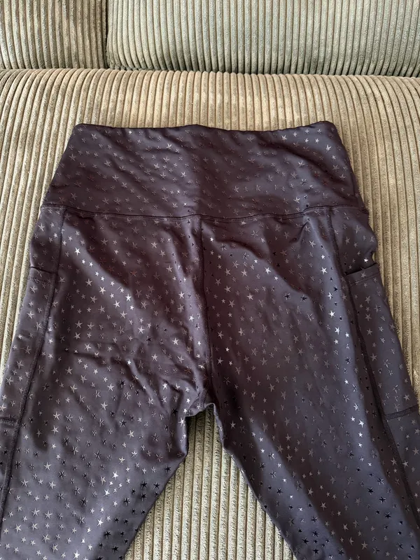 Black Leggings with Star Details - Image 3
