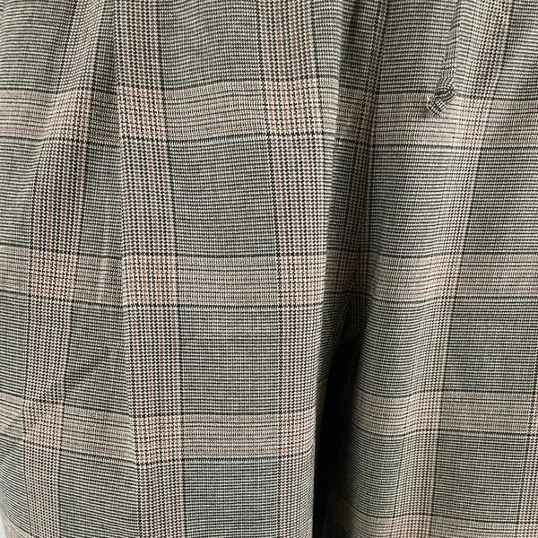 NEW Old Navy Billie Women's Gray Plaid Check Straight Trousers Pants Size XL - Image 2