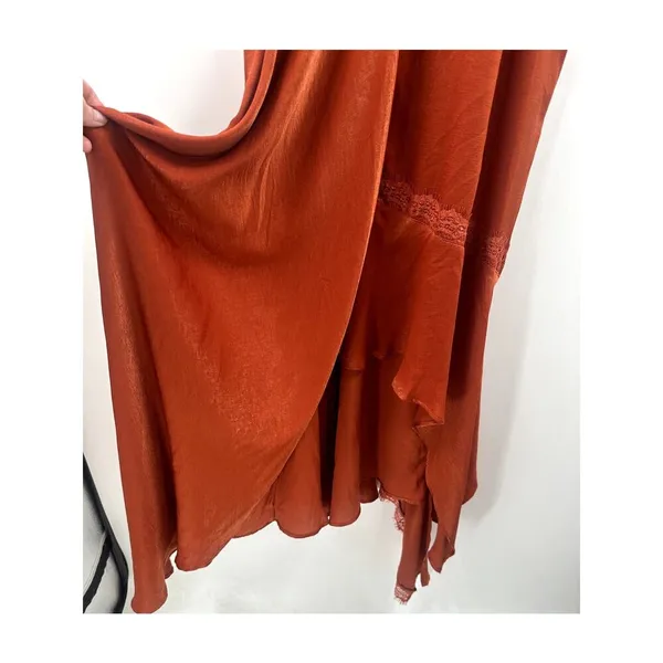 Altar'd State Burnt Orange Lace Fairycore Maxi Dress Size Large - Image 4
