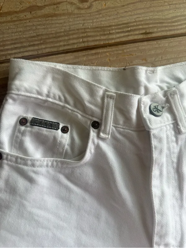 Vintage Calvin Klein White Denim Jeans size 3 - Image 3