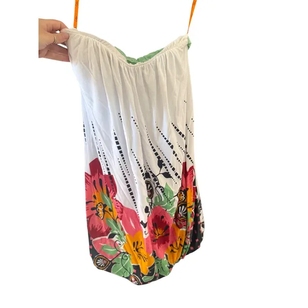 Colcci Brazil Y2k Vintage Medium‎ Floral Bubble Hem Top Tropical Beach Going Out - Image 2