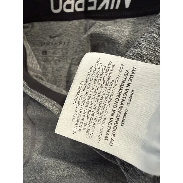 Nike Pro Dri-FIT‎ Womens Gray Heather Compression Athletic Shorts M - Image 6
