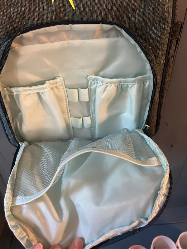 DYPER Women's Gray Baby Bag Backpack with Yellow Accents - New - Image 5