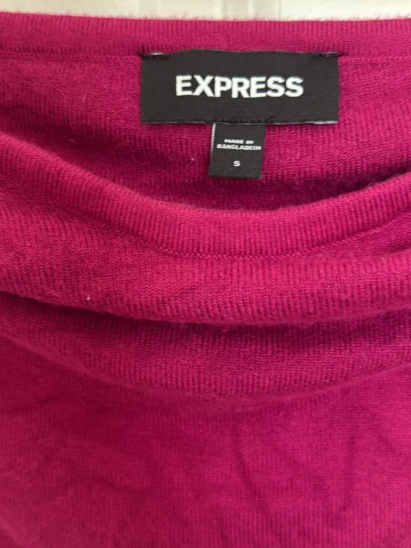 Express Strapless Knit Tube Top in Berry Plum - Image 2