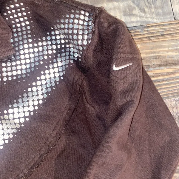 Nike brown zip up jacket size large - Image 2