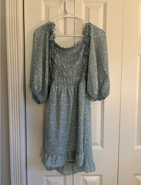 Sienna Sky Blue Floral Sundress - Image 4