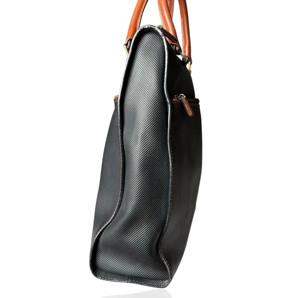 Vintage Bottega‎ Veneta Marco Polo Collection Black Brown Handbag Classic Purse - Image 3