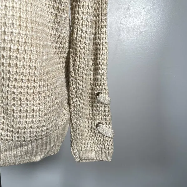 🎈🎈🎈3 for 12$🎈🎈🎈It's Our Time Lace Tie Waffle Knit Long Sleeve Pullover Sweater - Image 11