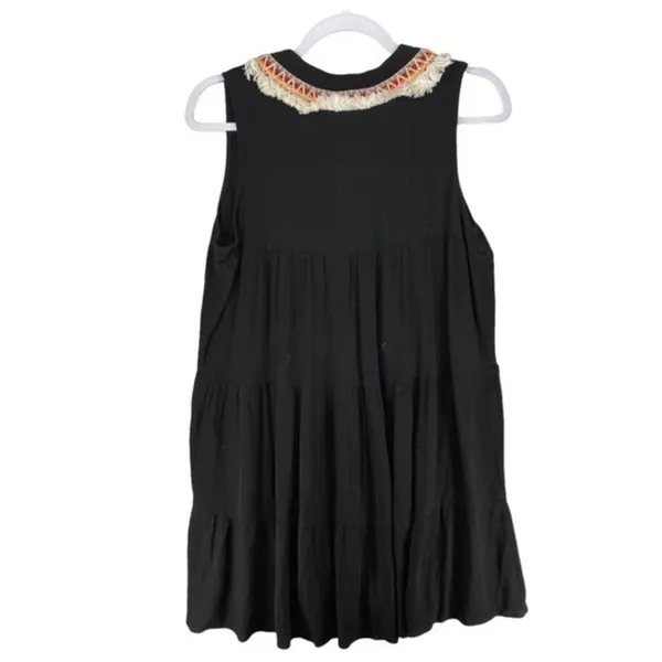 Current +‎ Project Sleeveless Tassel Dress Black - Image 2