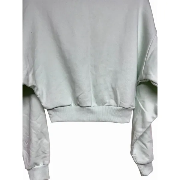 Aloha Island Alo Yoga Cropped Accolade Crew Neck Pullover Sweatshirt Spearmint Size Medium‎ - Image 6