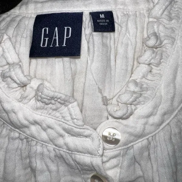 Gap white cotton mini dress - Image 4