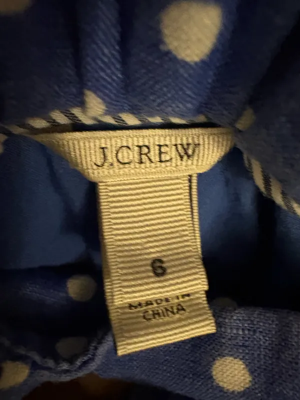 J.Crew Skirt Mini Blue Polka White Dot 6 - Image 3