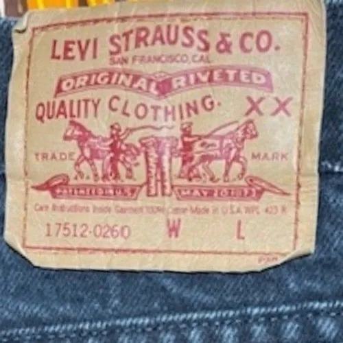 Vintage Levis 512 Slim Fit Tapered Leg Black‎ Acid Wash Jeans 11 M Made in USA - Image 5