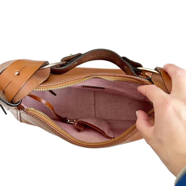 Dooney & Bourke Brown Leather Shoulder Bag - Image 3