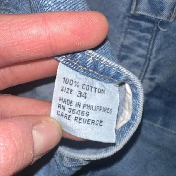 Today’s News vintage 90’s light wash Y2K slouchy 34 denim overalls - Image 3