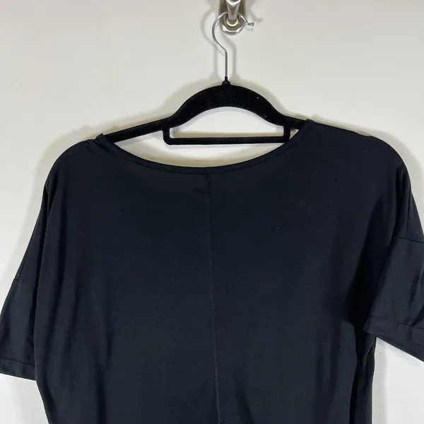 Nike Shirt Women's Small Black‎ Sheer Logo Round Neck Short Sleeve Dri Fit - Image 8