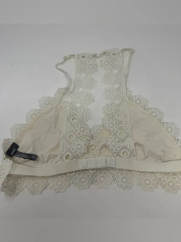 Aerie White Floral Lace Racerback Bralette Small Romantic Bridal Bachelorette - Image 6