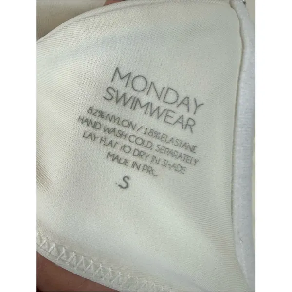 Monday Swimwear Clovelly Top Ivory Women's Size Small - Image 9