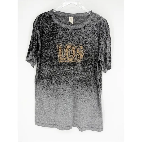 Free People Los Angeles Burnout Short Sleeve‎ Tee Women's Size S Grey Boho - Image 2