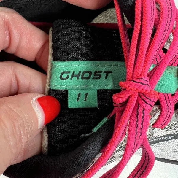 Brooks Ghost 11 Womens‎ 10 Sneakers White Black Pink Running 1202771B192 Shoes - Image 7